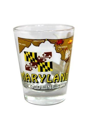 Maryland State Shot Glass – “The Old Line State” | 2 oz Souvenir iconic charm with collectible