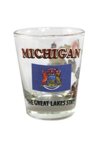 Michigan State Shot Glass – “The Great Lakes State” | 2 oz Souvenir iconic charm with collectible