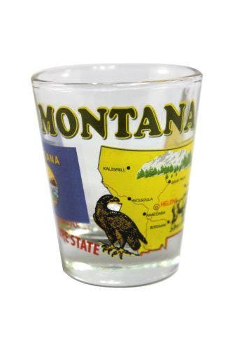 Montana State Shot Glass – “Big Sky County” | 2 oz Souvenir iconic charm with collectible