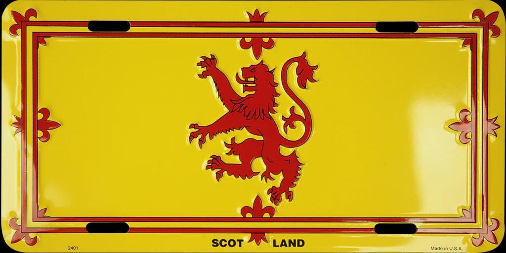 Scotland Country Aluminum License Tag Size - 12"x6" Made in USA