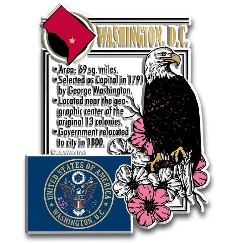 Washington D.C. - WDC Montage State Magnet – Collectible Souvenirs & Gifts Made in the USA