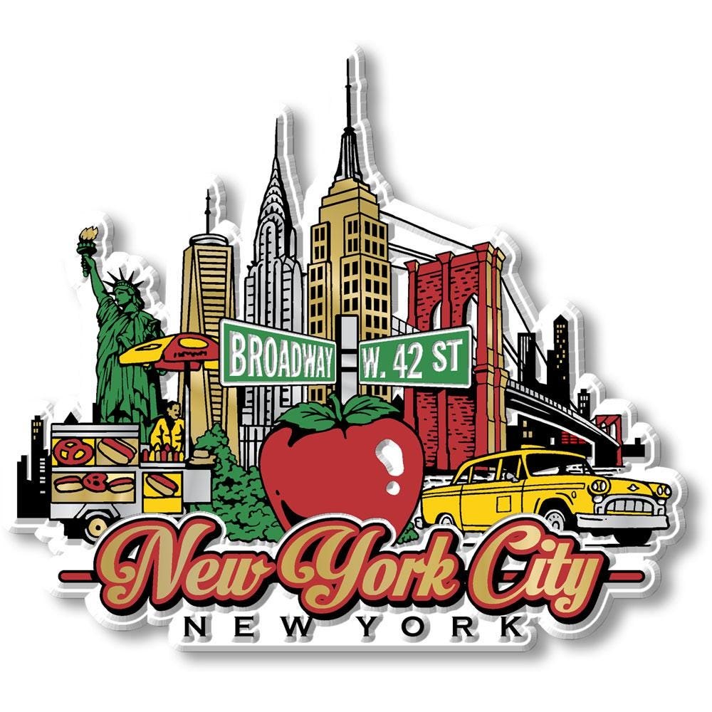 New York City NY Collectible Souvenir Fridge Magnet Made in USA
