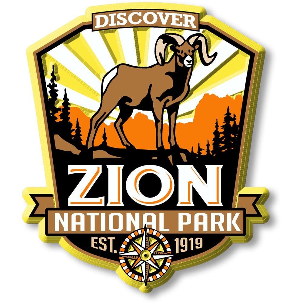 Zion National Park Collectible Souvenir Fridge Magnet Made in USA