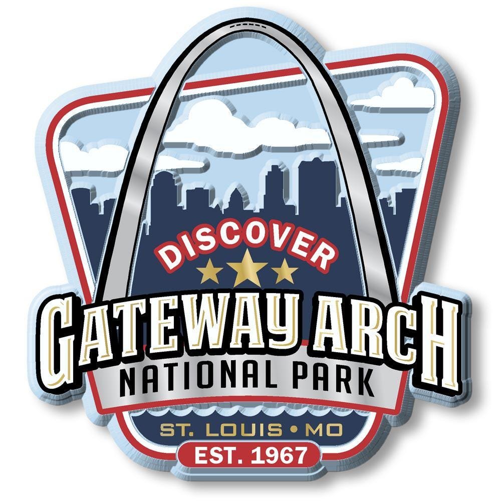 Gateway Arch National Park Collectible Souvenir Fridge Magnet Made in USA