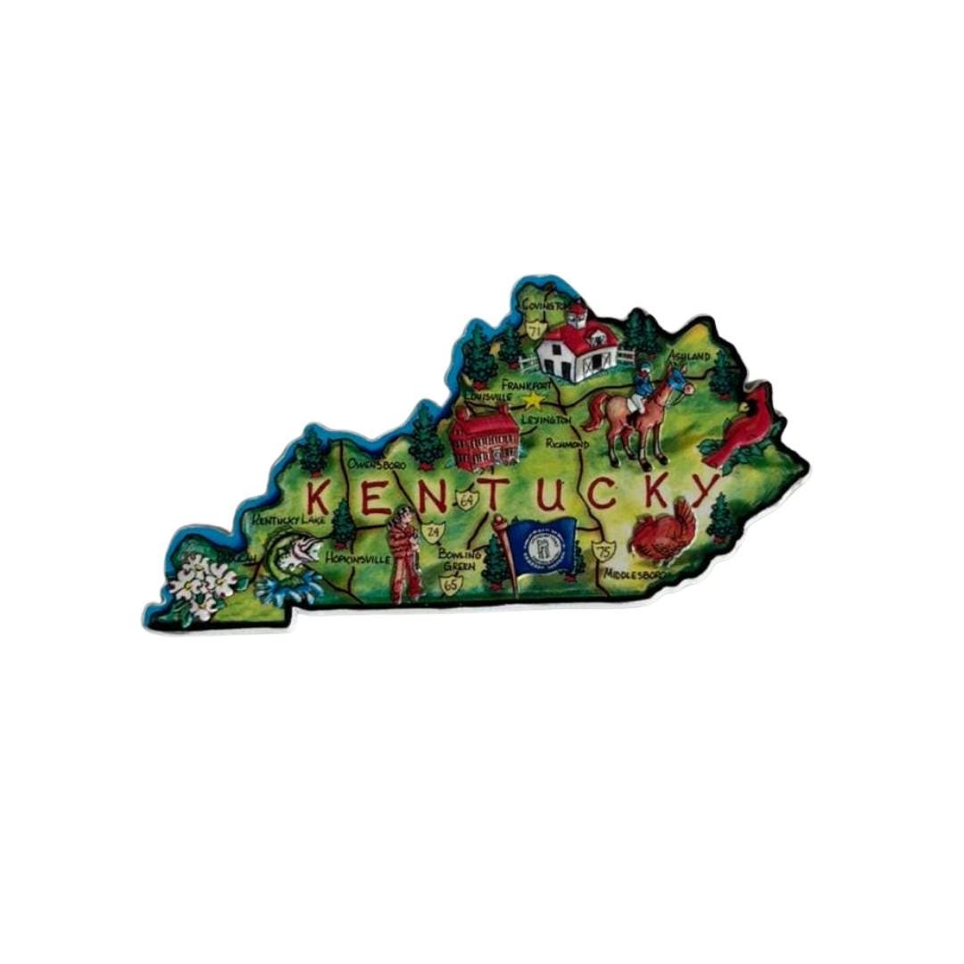 Kentucky 3D State-Shaped Flexible Souvenir Magnet