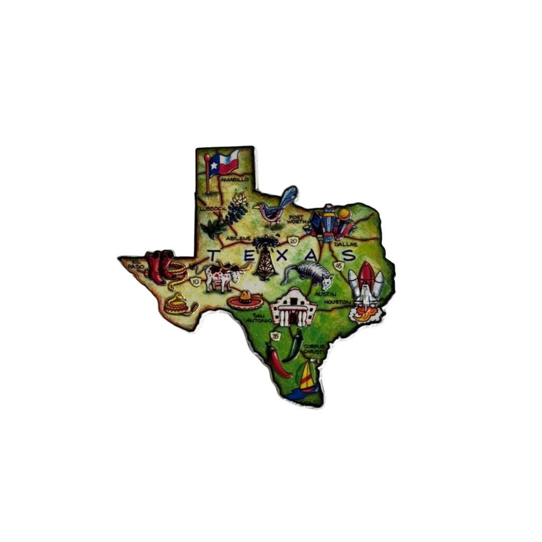 Texas 3D State-Shaped Flexible Souvenir Magnet