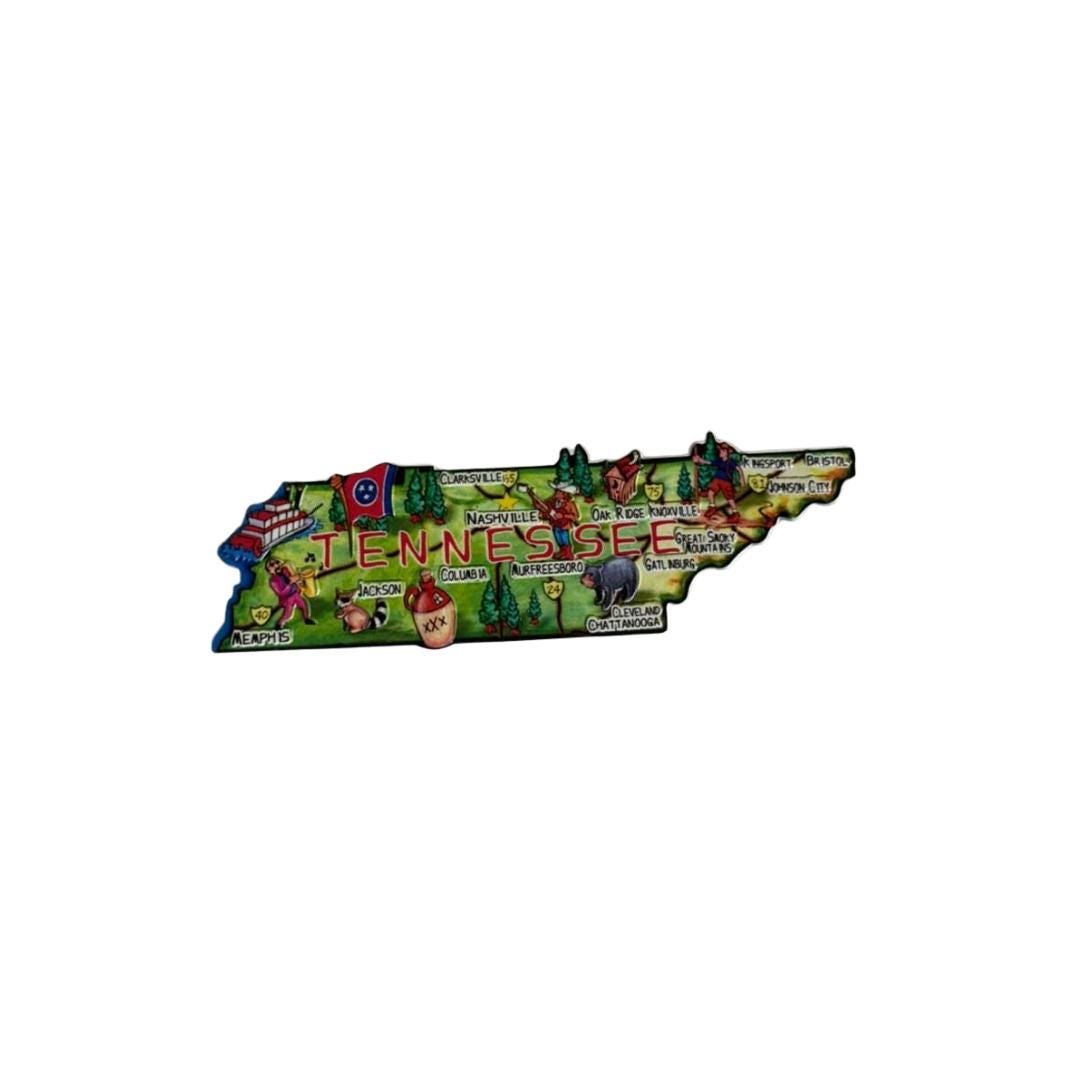 Tennessee 3D State-Shaped Flexible Souvenir Magnet