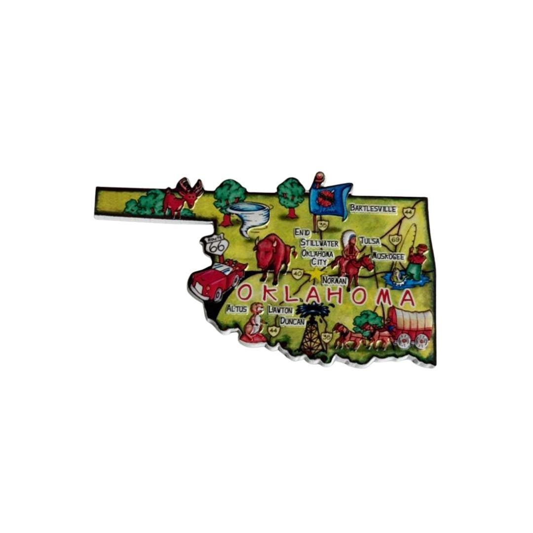 Oklahoma 3D State-Shaped Flexible Souvenir Magnet