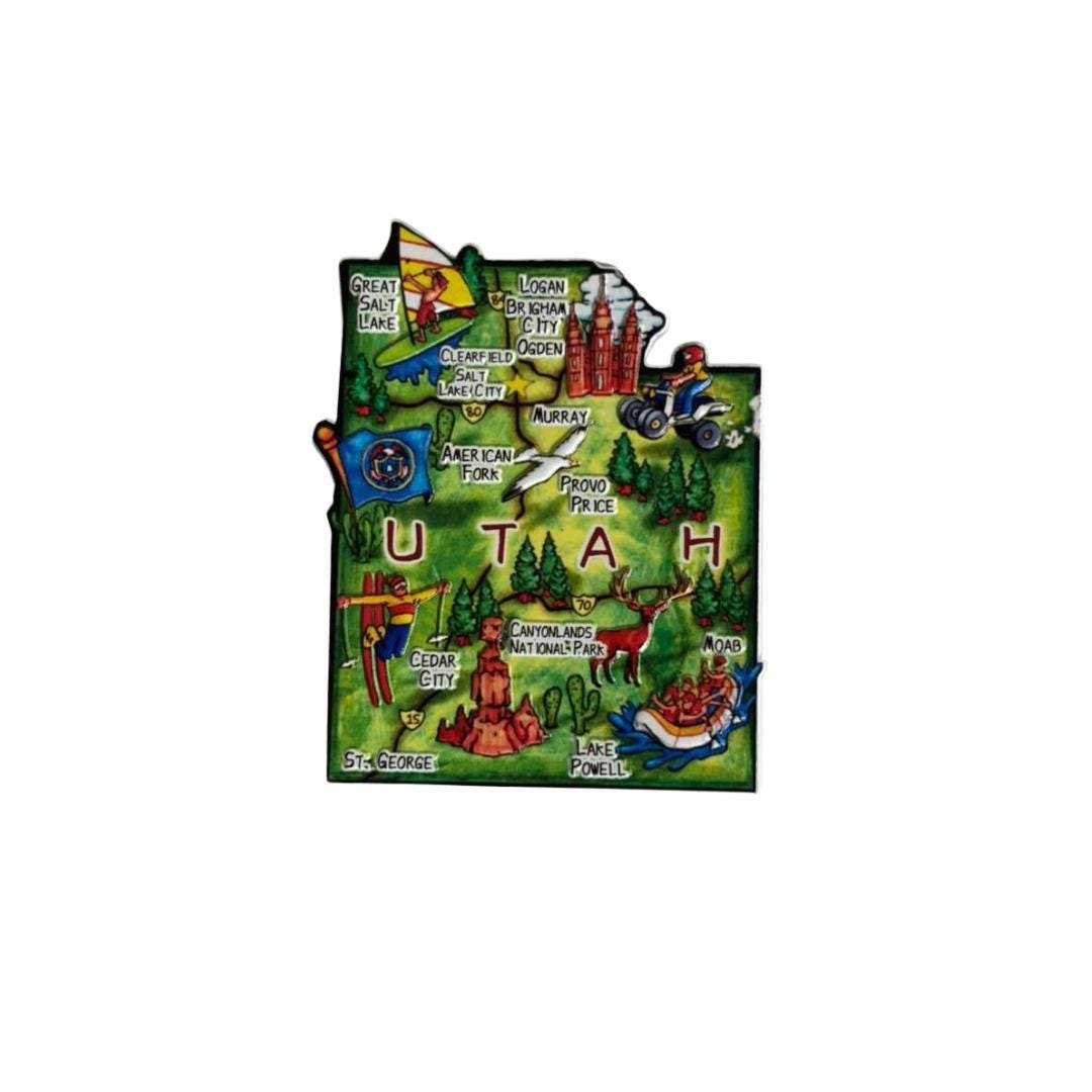 Utah 3D State-Shaped Flexible Souvenir Magnet