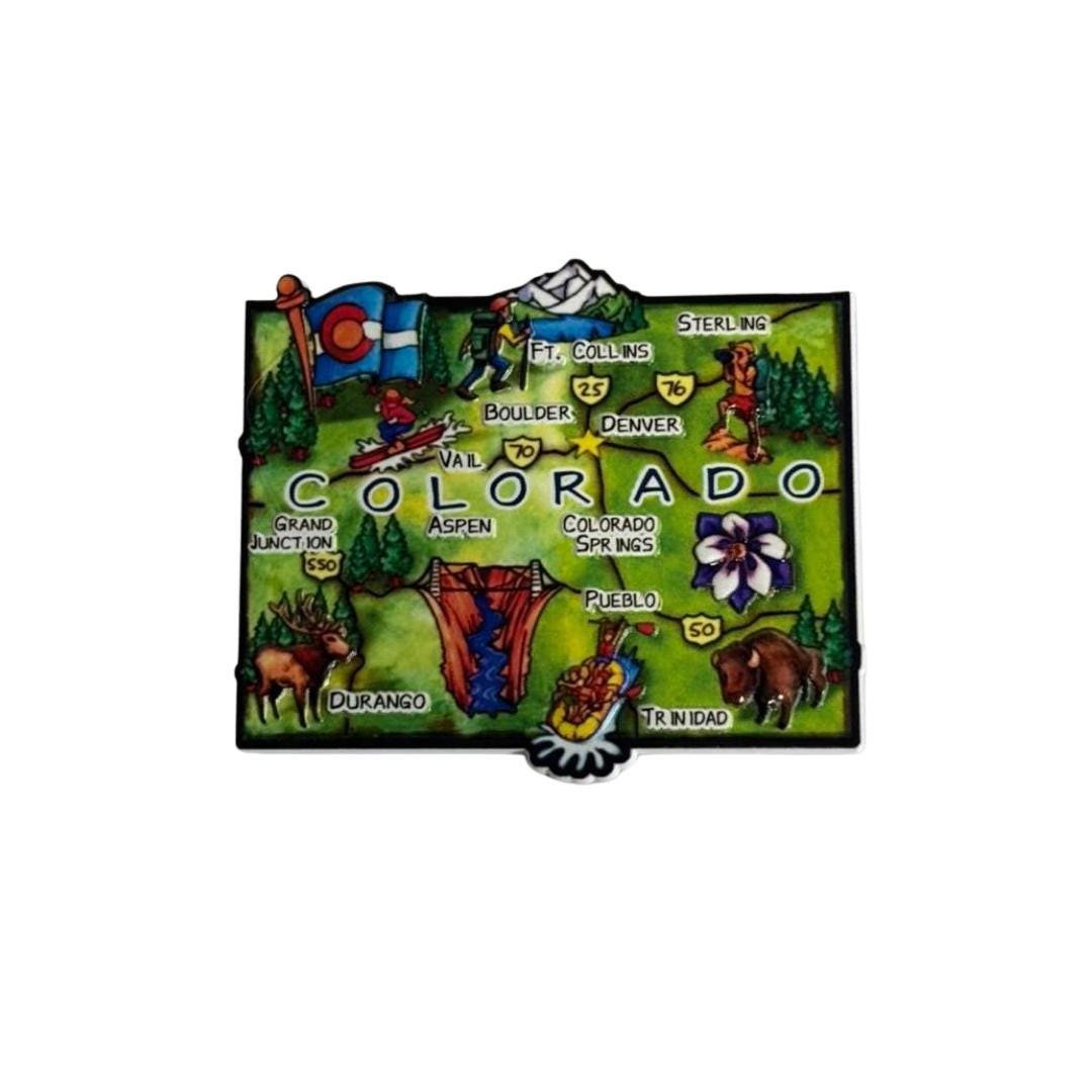 Colorado 3D State-Shaped Flexible Souvenir Magnet