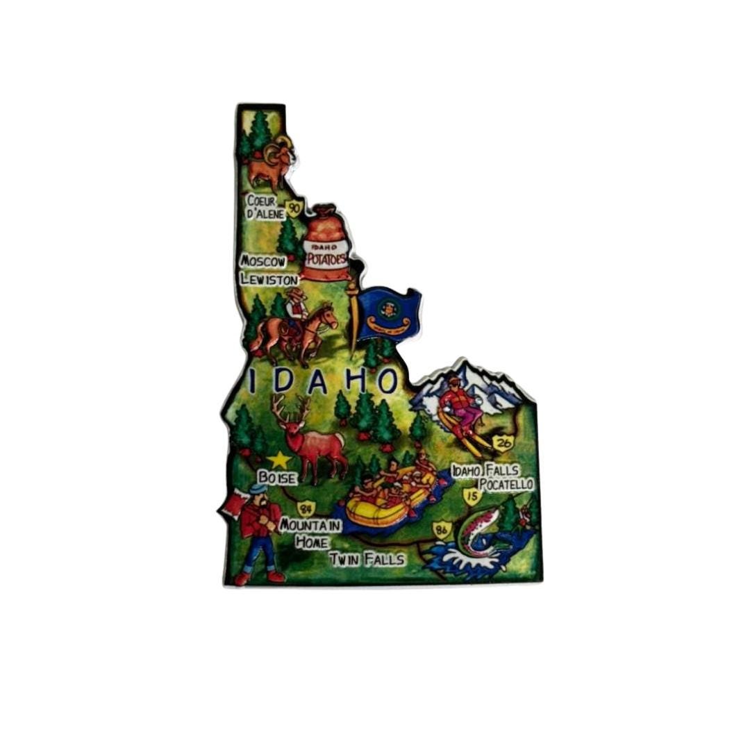 Idaho 3D State-Shaped Flexible Souvenir Magnet