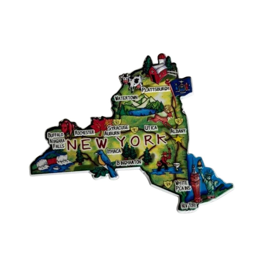 New York 3D State-Shaped Flexible Souvenir Magnet