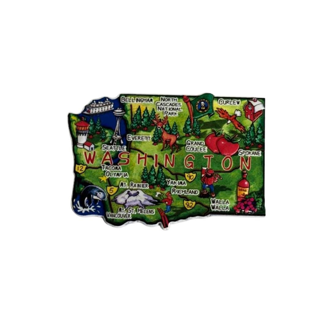 Washington 3D State-Shaped Flexible Souvenir Magnet