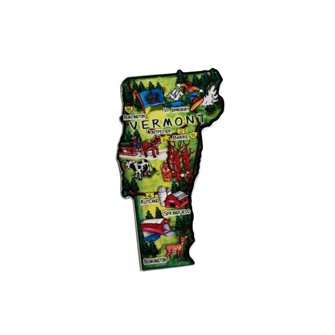 Vermont 3D State-Shaped Flexible Souvenir Magnet