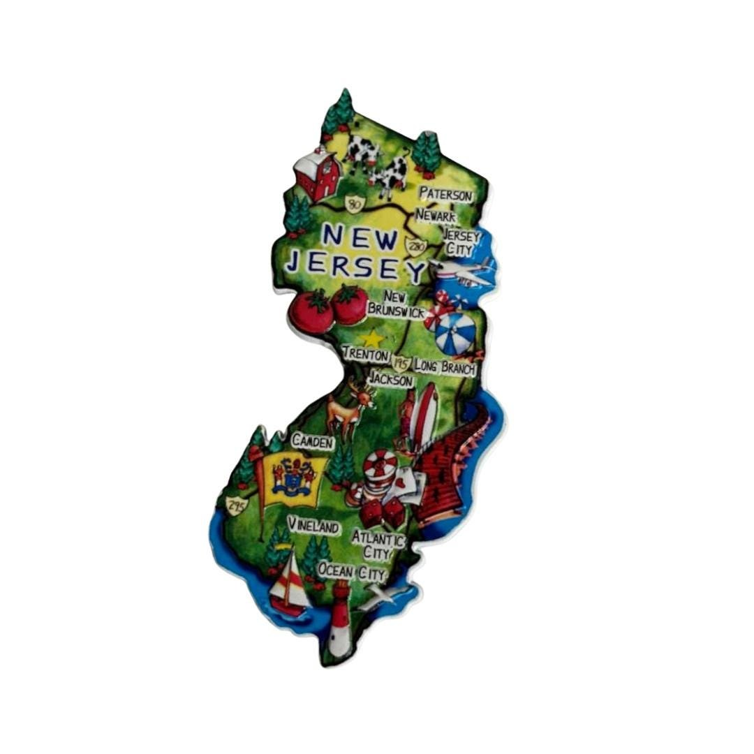 New Jersey 3D State-Shaped Flexible Souvenir Magnet
