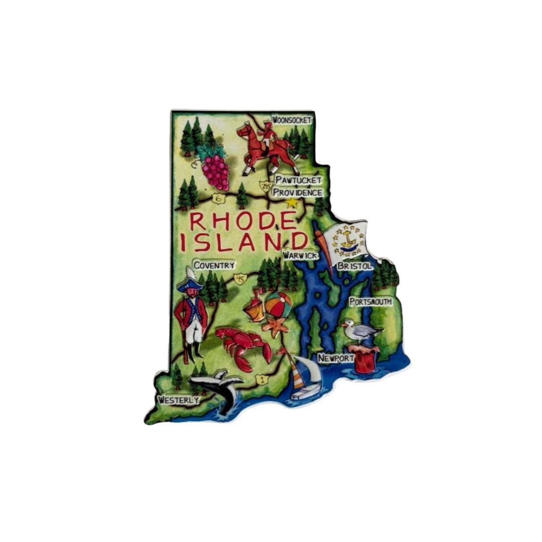 Rhode Island 3D State-Shaped Flexible Souvenir Magnet
