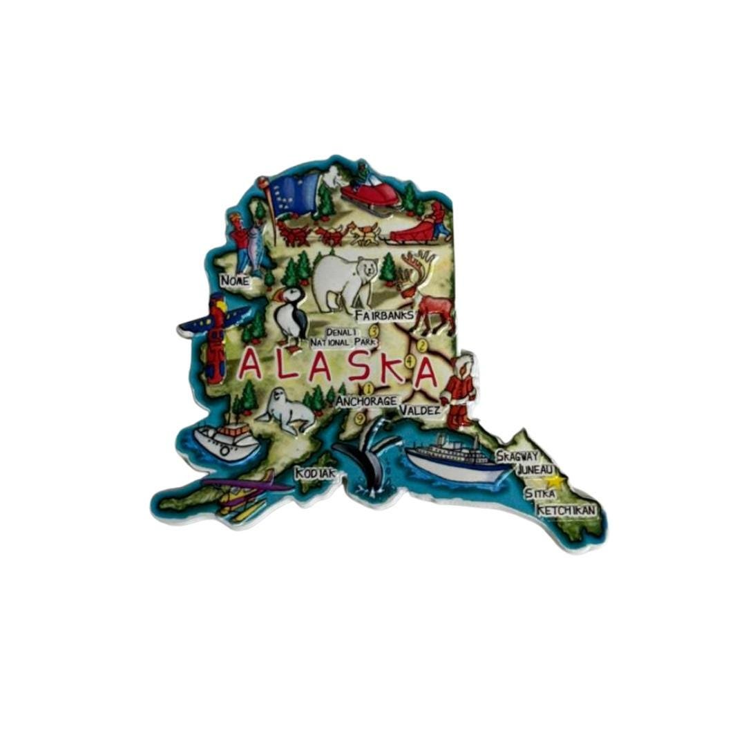 Alaska 3D State-Shaped Flexible Souvenir Magnet