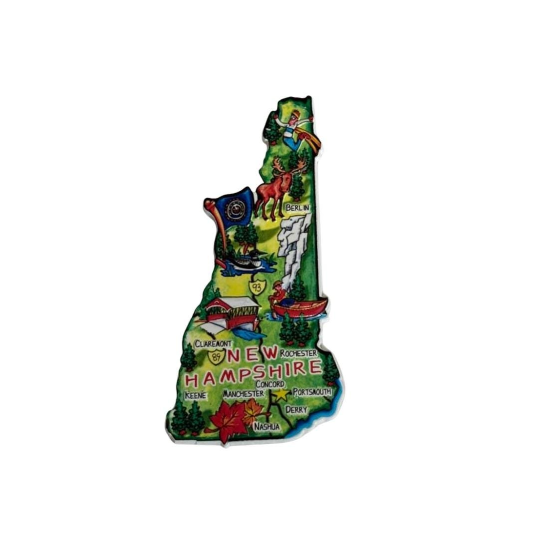 New Hampshire 3D State-Shaped Flexible Souvenir Magnet