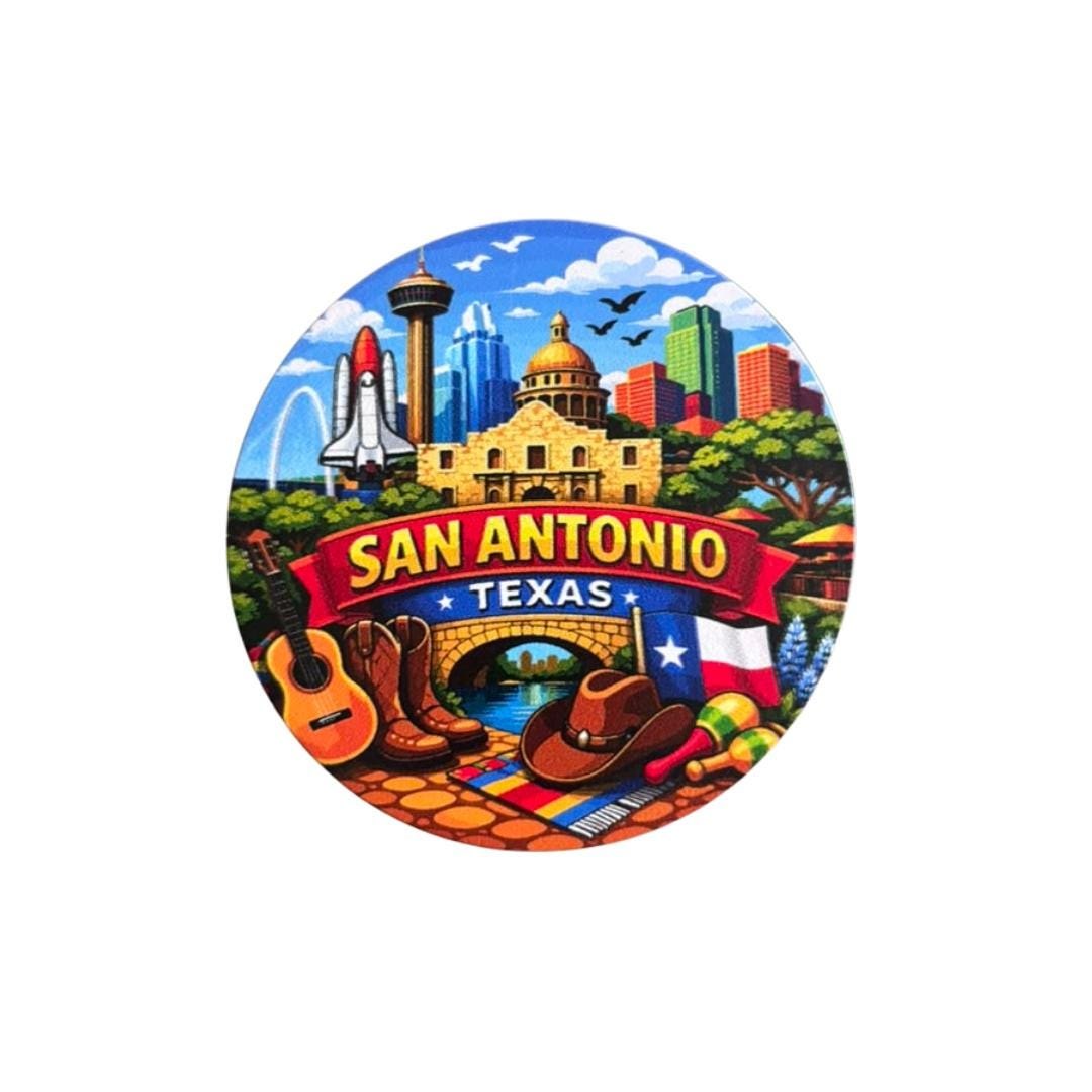San Antonio Texas Flexible Magnet – Collectible Souvenir (Made in USA)