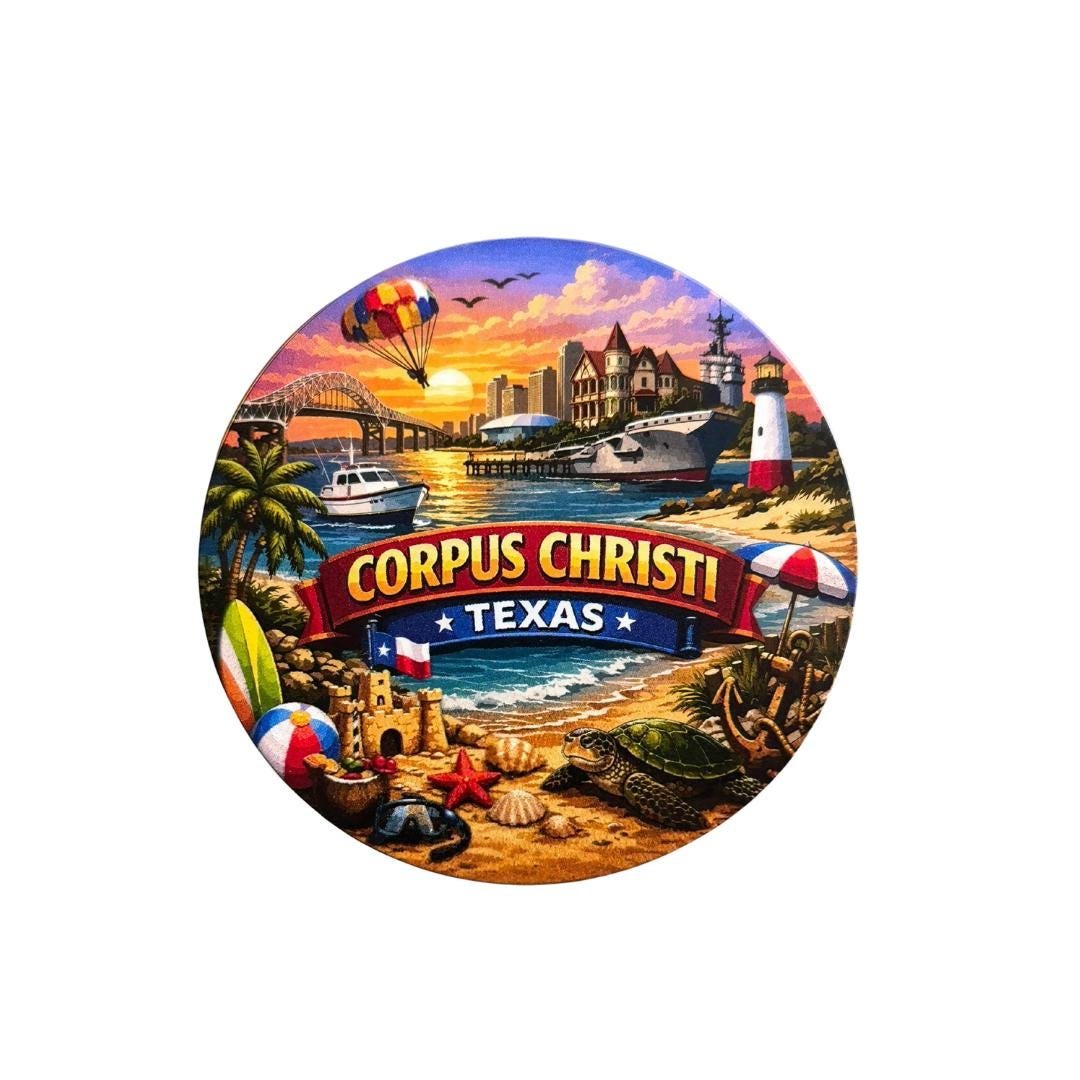 Corpus Christi Texas Flexible Magnet – Collectible Souvenir (Made in USA)