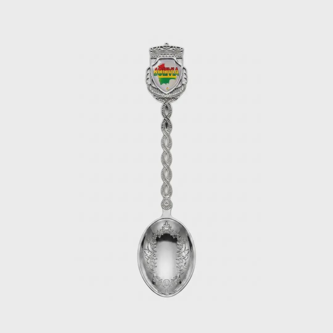 Bolivia Jumbo Spoon Collectible Souvenir 4.5"