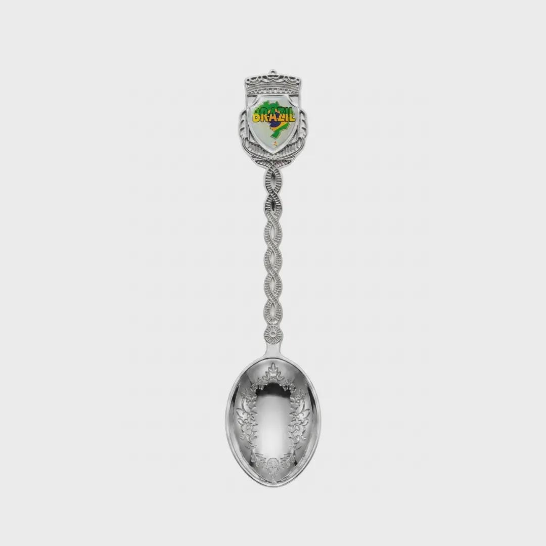 Brazil Jumbo Spoon Collectible Souvenir 4.5"