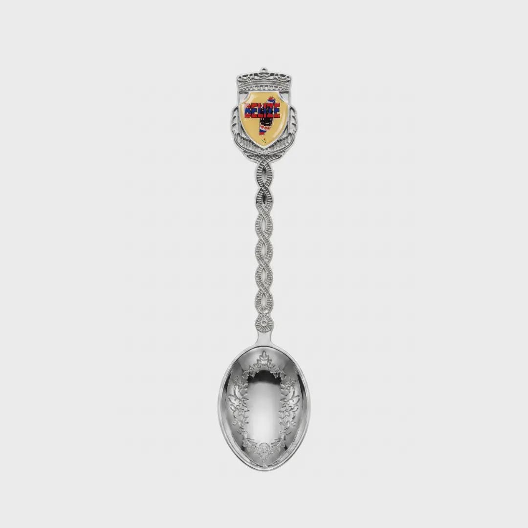 Belize Jumbo Spoon Collectible Souvenir 4.5"