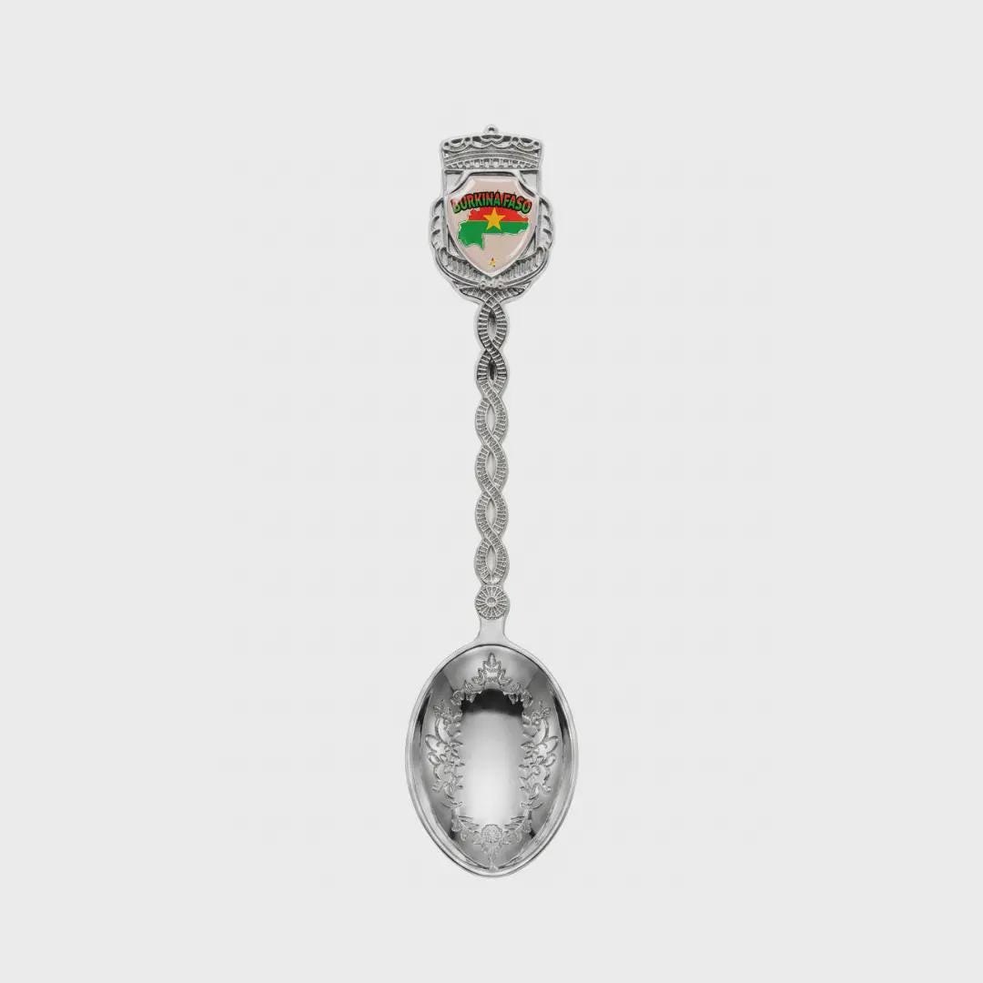 Burkina Faso Jumbo Spoon Collectible Souvenir 4.5"