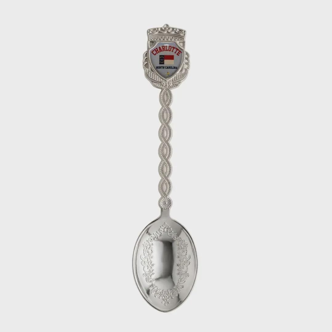 Charlotte North Carolina Jumbo Spoon Collectible Souvenir 4.5"