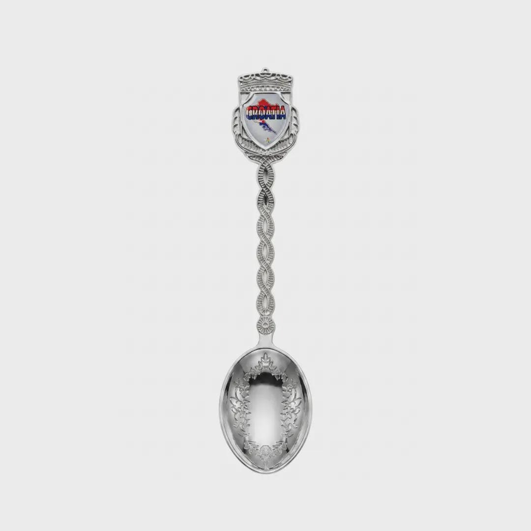 Croatia Jumbo Spoon Collectible Souvenir 4.5"