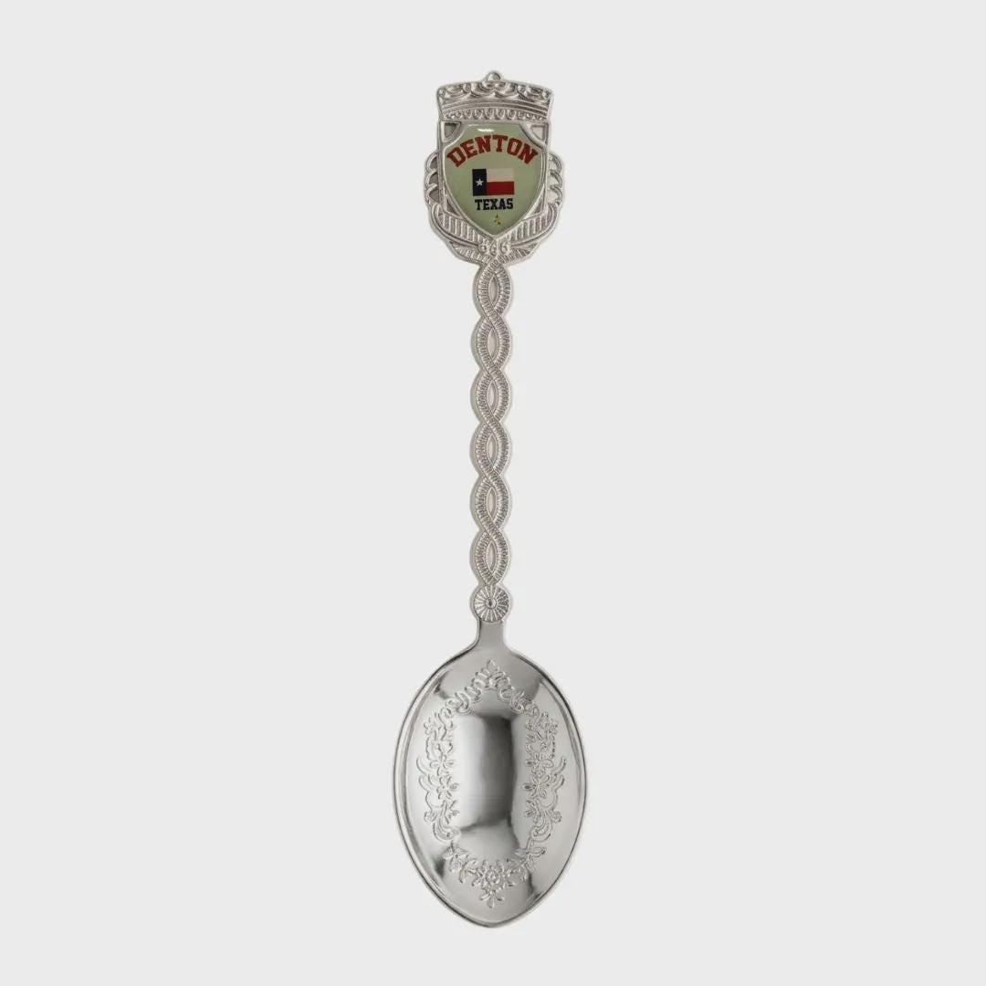 Denton Texas Jumbo Spoon Collectible Souvenir 4.5"