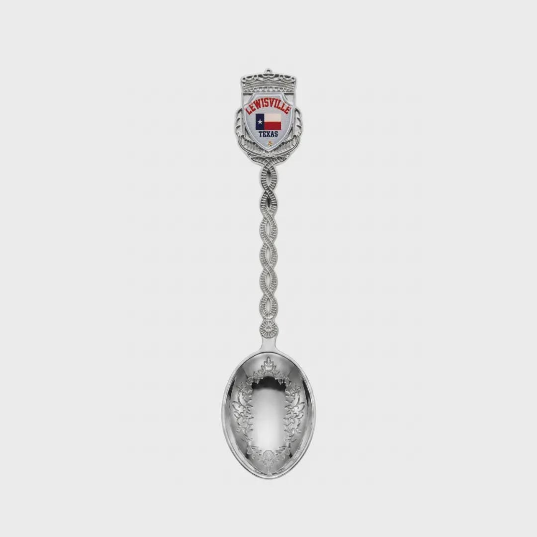Lewisville Texas Jumbo Spoon Collectible Souvenir 4.5"