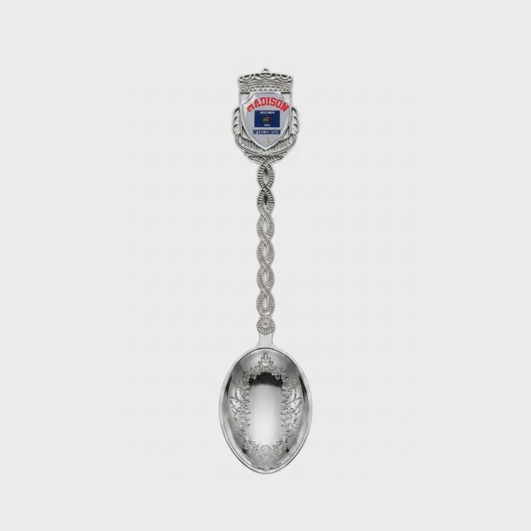 Madison Wisconsin Jumbo Spoon Collectible Souvenir 4.5"
