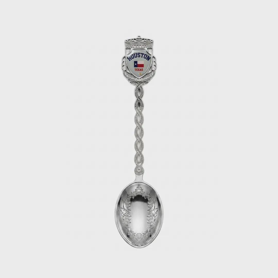 Houston Texas Jumbo Spoon Collectible Souvenir 4.5"