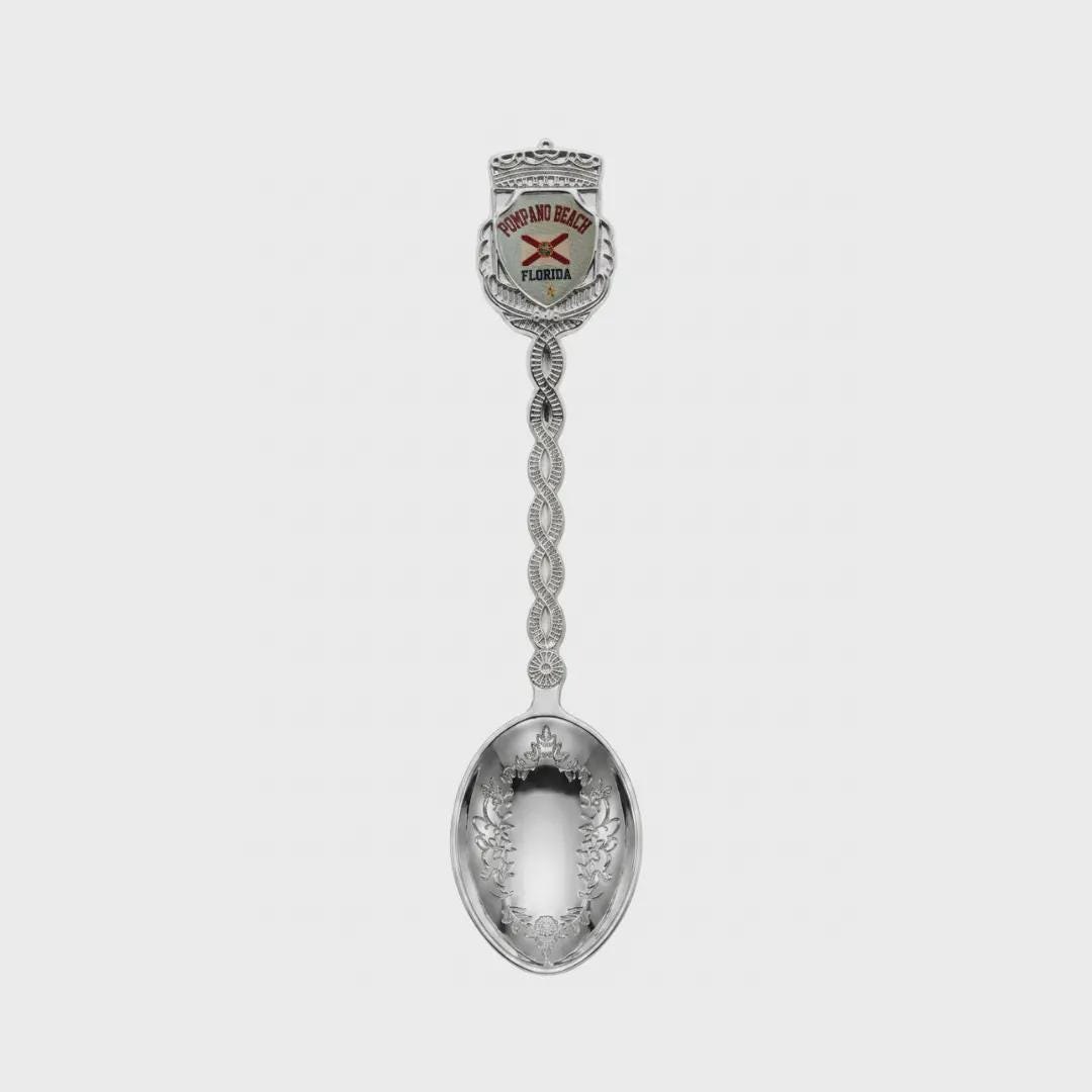 Pompano Beach Florida Jumbo Spoon Collectible Souvenir 4.5"