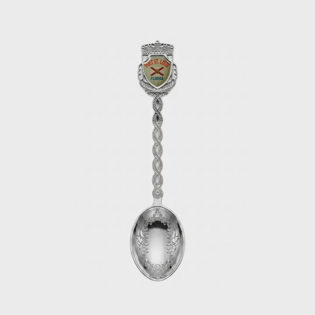 Port St Lucie Florida Jumbo Spoon Collectible Souvenir 4.5"