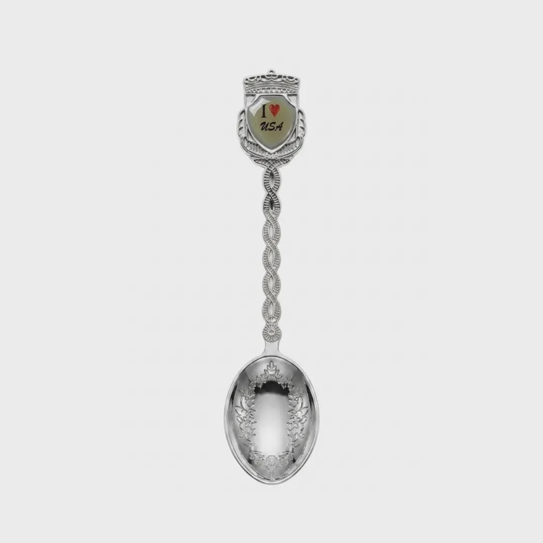 I love USA Jumbo Spoon Collectible Souvenir 4.5"