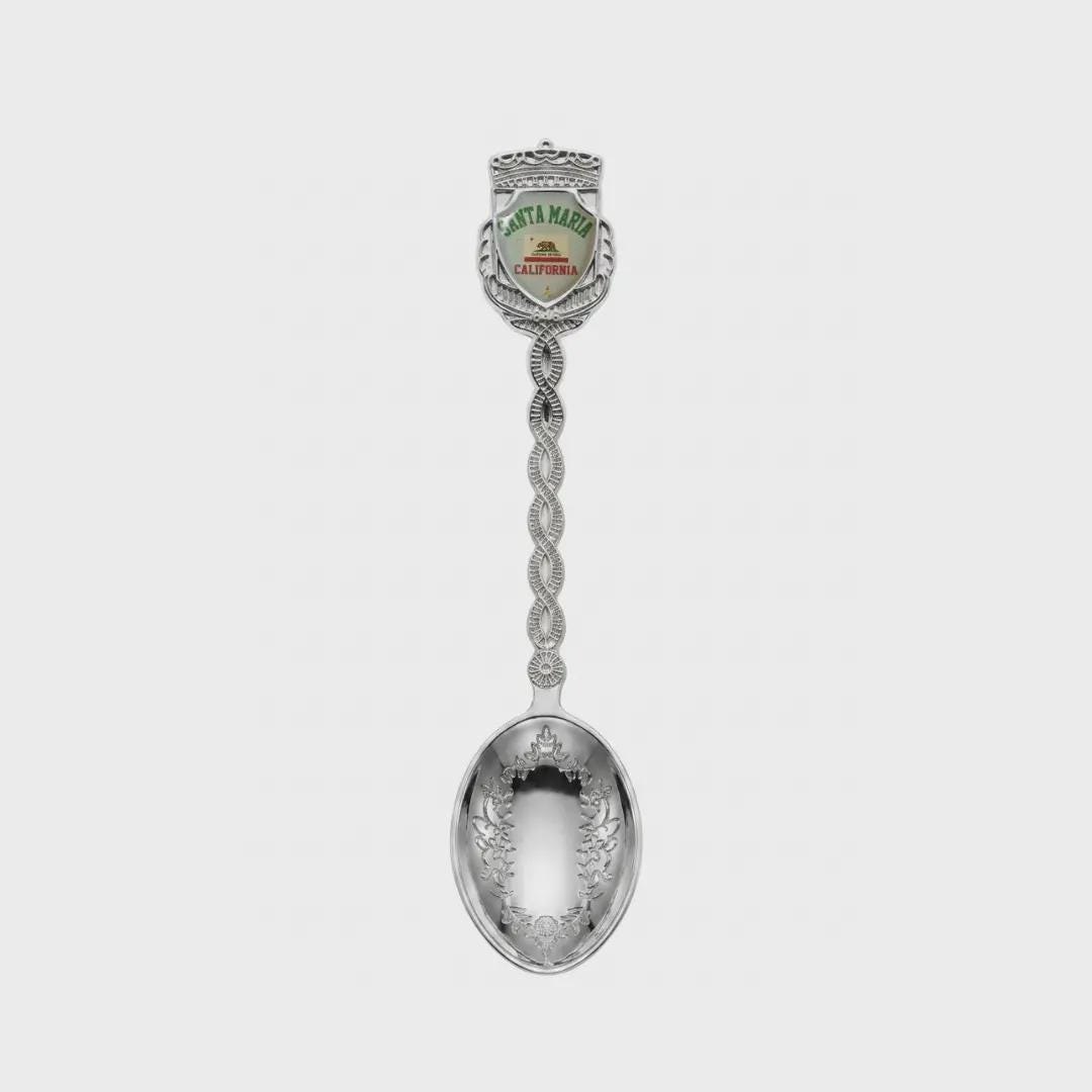 Santa Maria California Jumbo Spoon Collectible Souvenir 4.5"