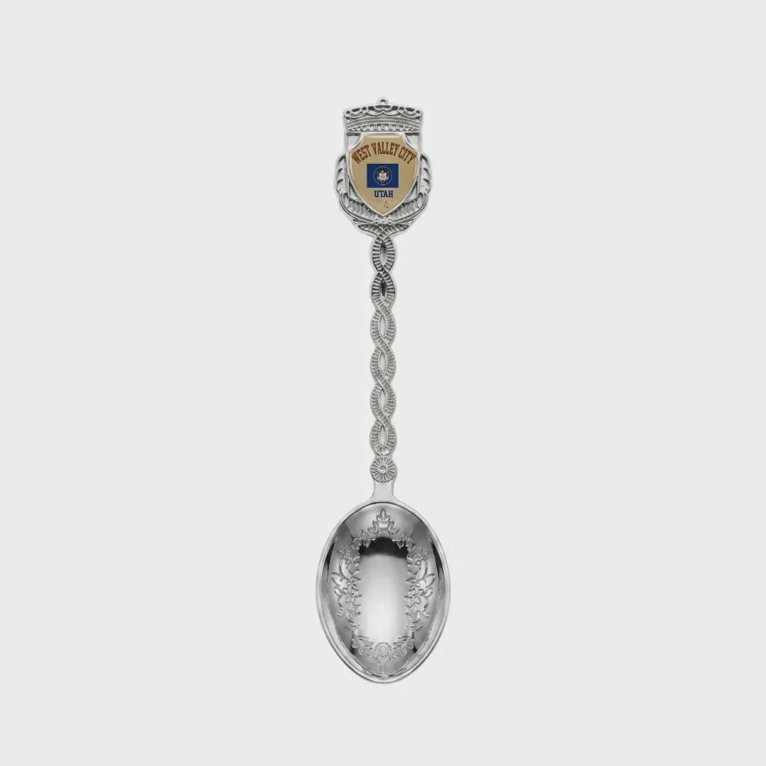 West Valley City Utah Jumbo Spoon Collectible Souvenir 4.5"