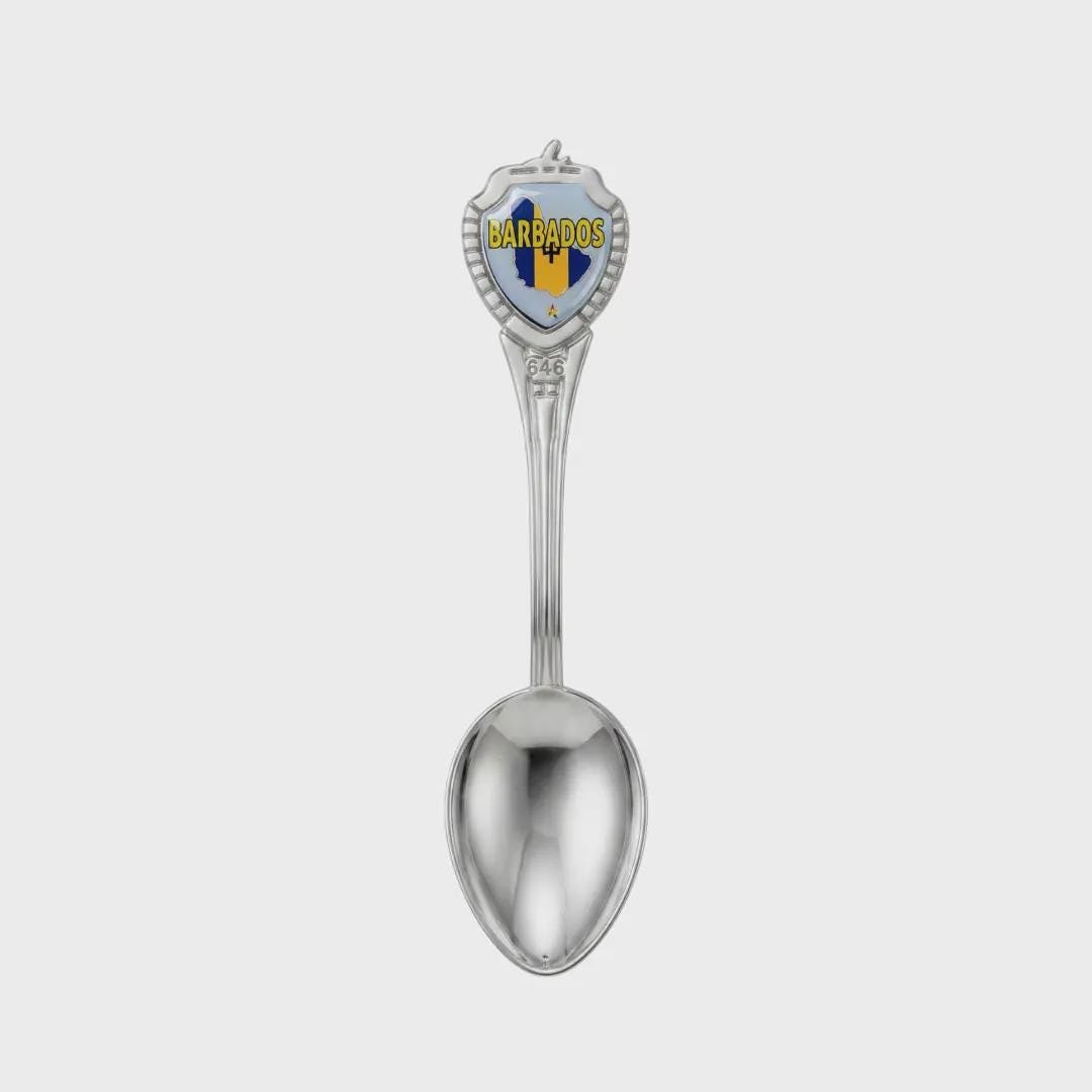 Barbados Mini Spoon Collectible Souvenir 3.4"