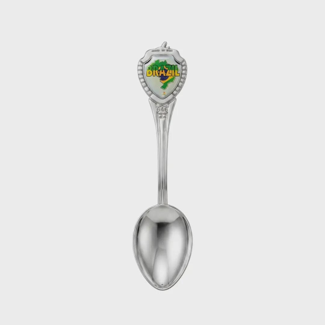 Brazil Mini Spoon Collectible Souvenir 3.4"