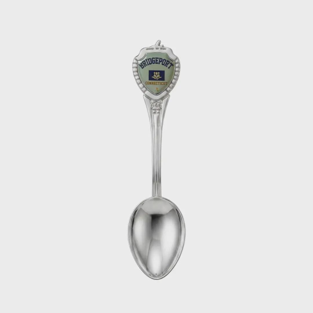 Bridgeport Connecticut Mini Spoon Collectible Souvenir 3.4"