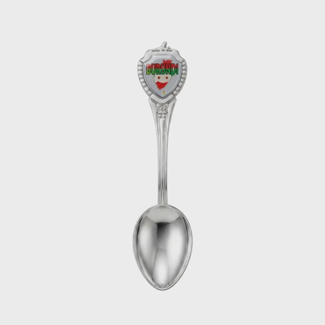Burundi Mini Spoon Collectible Souvenir 3.4"