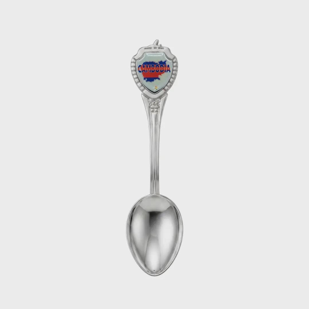 Cambodia Mini Spoon Collectible Souvenir 3.4"