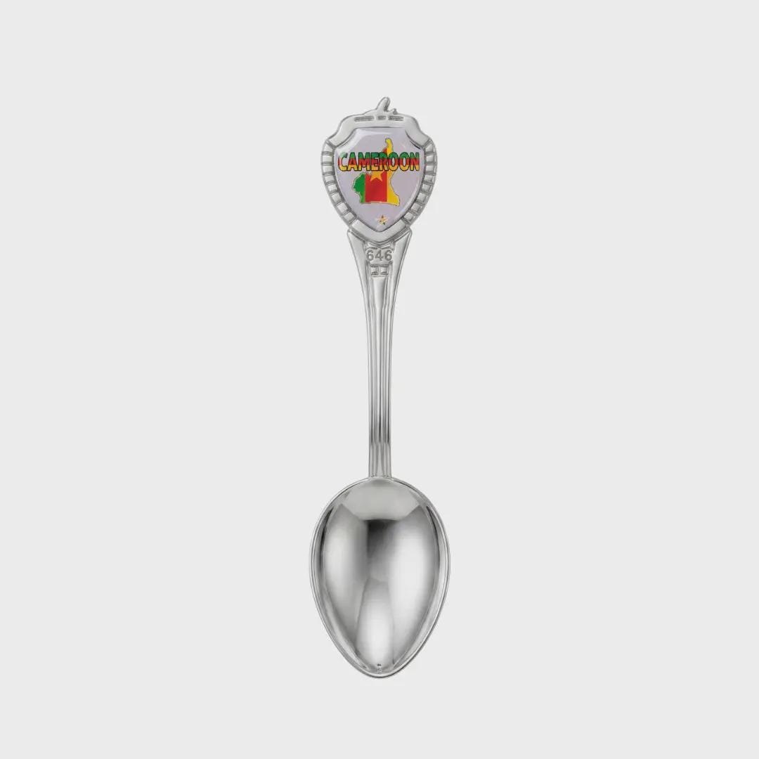 Cameroon Mini Spoon Collectible Souvenir 3.4"