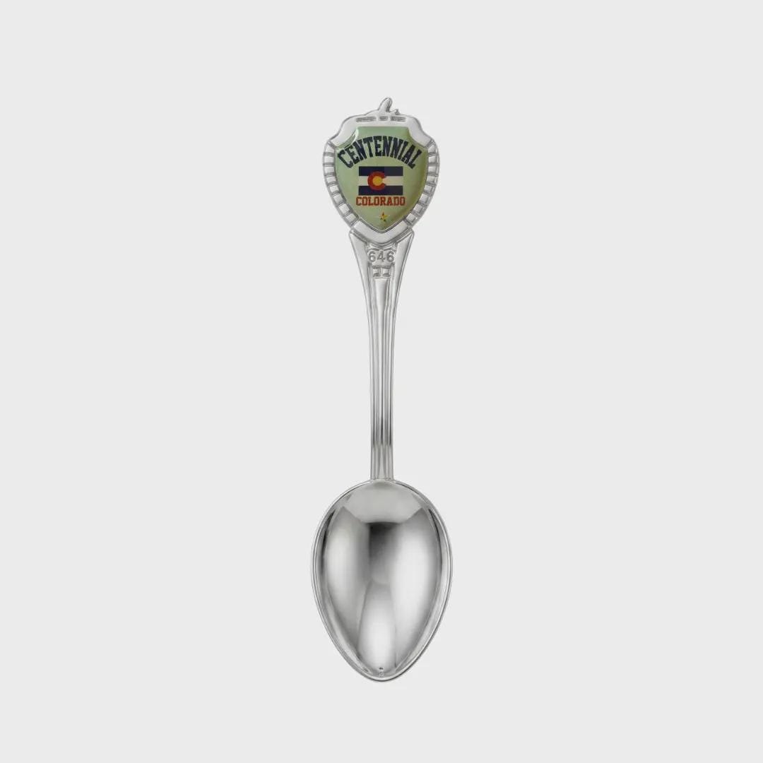 Centennial Colorado Mini Spoon Collectible Souvenir 3.4"