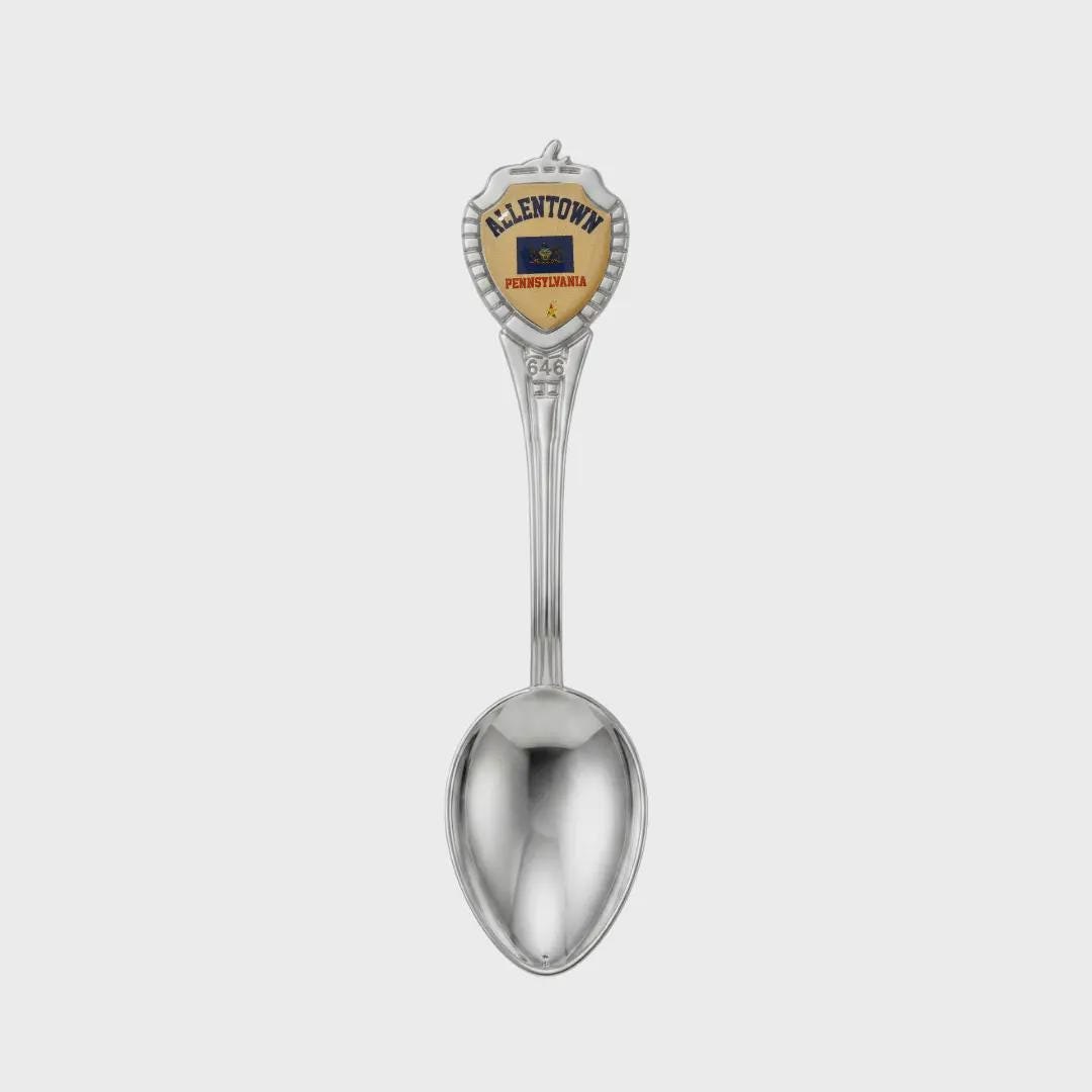 Allentown Pennsylvania Mini Spoon Collectible Souvenir 3.4"