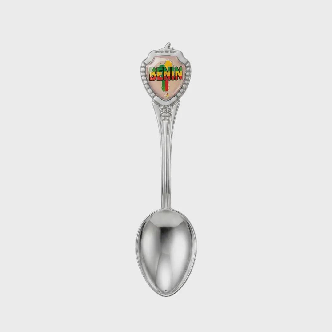Benin Mini Spoon Collectible Souvenir 3.4"