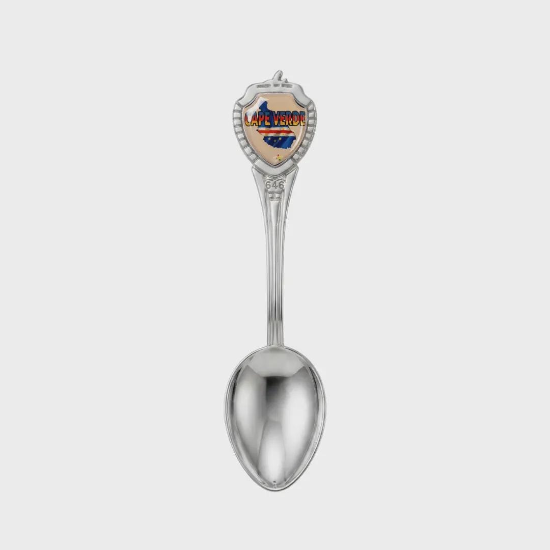 Cape Verde Mini Spoon Collectible Souvenir 3.4"