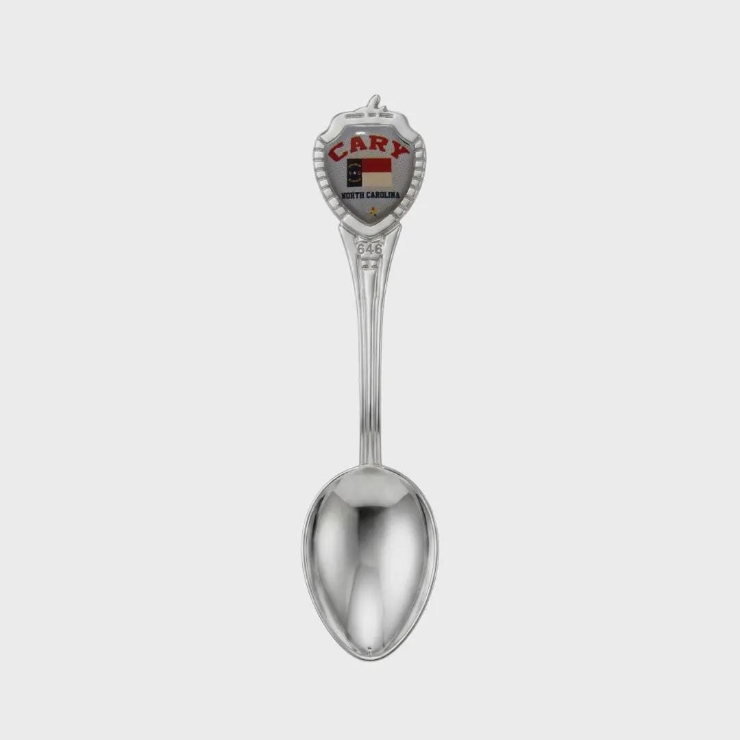 Cary North Carolina Mini Spoon Collectible Souvenir 3.4"
